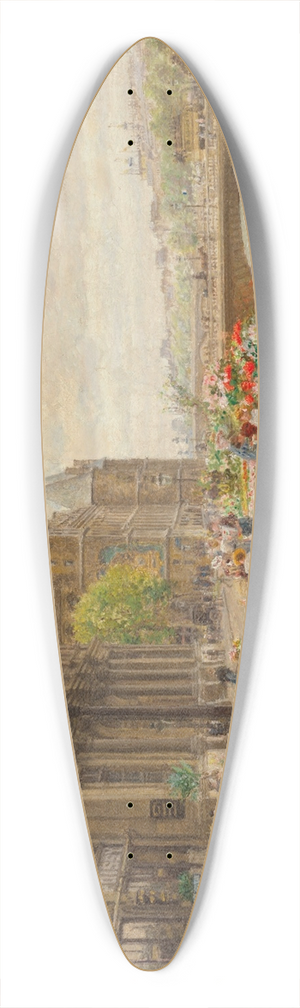 Marie-Franois Firmin-Girard - Le quai aux fleurs et la tour de lhorlage 39.3 inch art pintail longboard deck