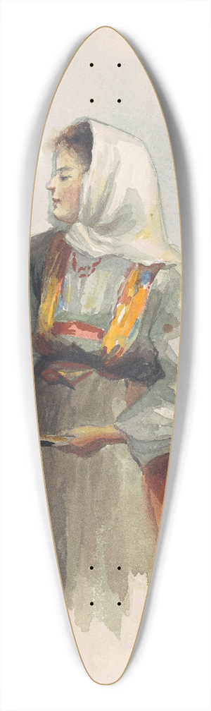Marietta Minnigerode Andrews - A Neopolitan Beggar 39.3 inch art pintail longboard deck