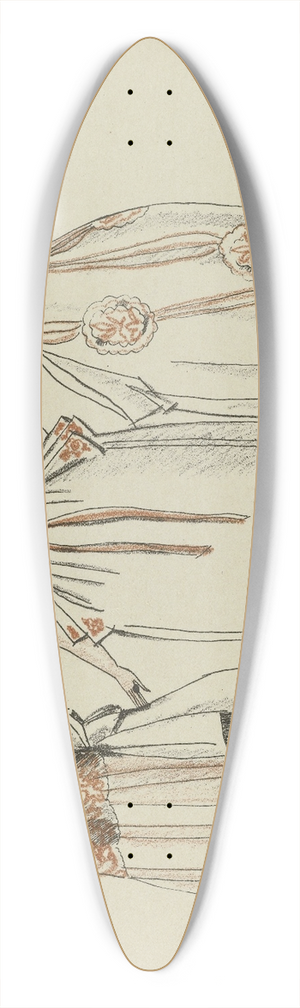 Mario Simon - Doeuillet ; Worth 39.3 inch art pintail longboard deck Mario Simon - Doeuillet ; Worth 39.3 inch art pintail longboard deck