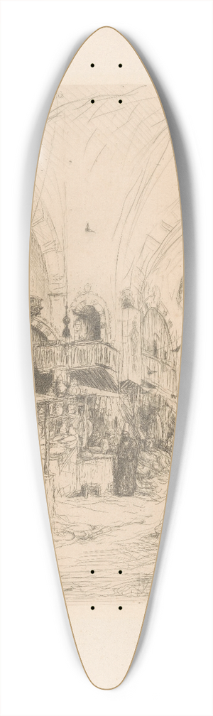 Marius Bauer - Bazaar in Constantinopel 39.3 inch art pintail longboard deck