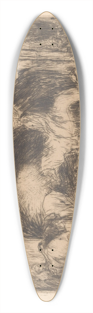 Marius Bauer - Bazaar in Smyrna 39.3 inch art pintail longboard deck