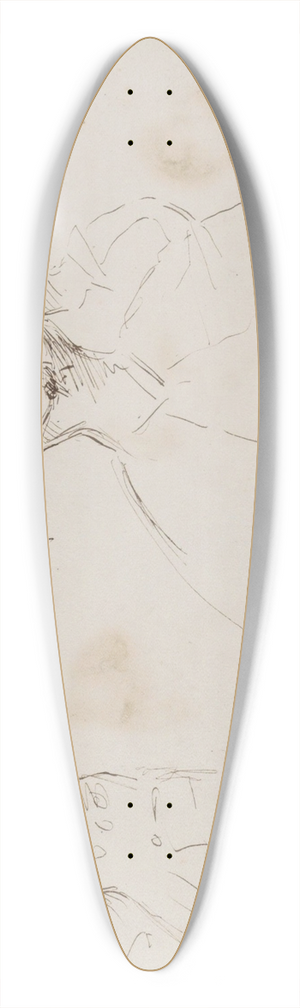 Marius Bauer - Dansend paar 39.3 inch art pintail longboard deck