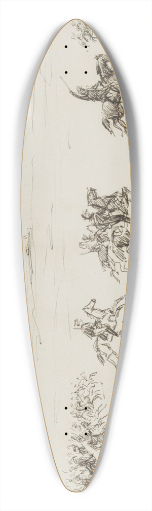 Marius Bauer - Militaire slag 39.3 inch art pintail longboard deck