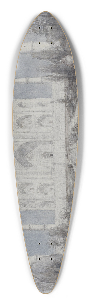 Marius Bauer - Taj Mahal bij maanlicht 39.3 inch art pintail longboard deck