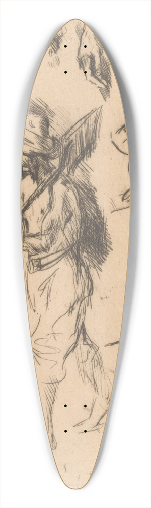 Marius Bauer - Voorstellingen met menselijke figuren 39.3 inch art pintail longboard deck