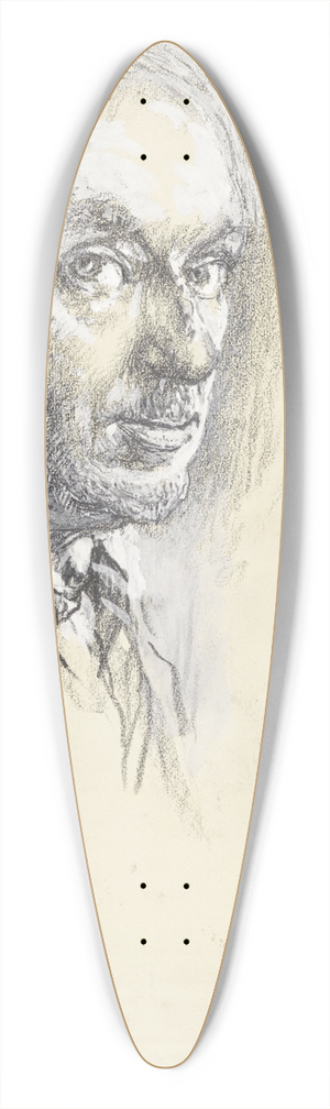 Marius Bauer - Zelfportret 39.3 inch art pintail longboard deck