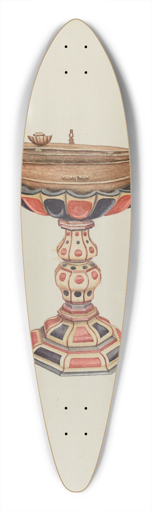 Marius Hansen - Baptismal Font & Stand 39.3 inch art pintail longboard deck
