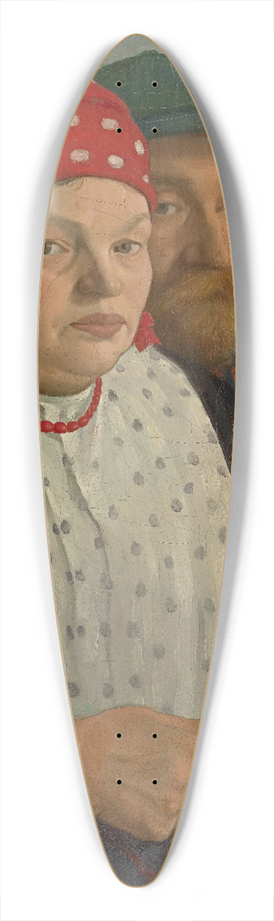 Mark Gertler - The apple woman and her husband 39.3 inch art pintail longboard deck