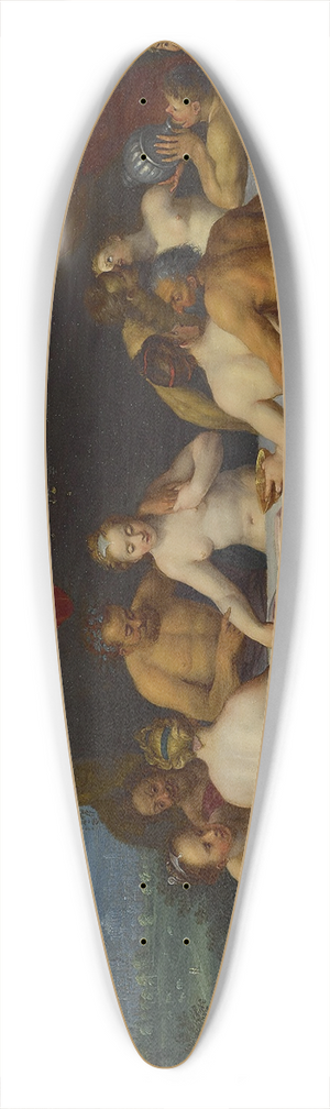 Marten Pepijn - The Wedding Feast Of Bacchus And Ariadne 39.3 inch art pintail longboard deck Marten Pepijn - The Wedding Feast Of Bacchus And Ariadne 39.3 inch art pintail longboard deck
