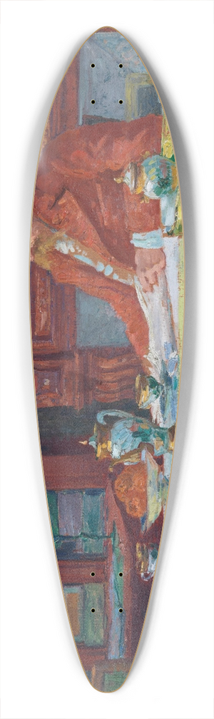 Marthe Massin  - Verhaeren aan tafel 39.3 inch art pintail longboard deck