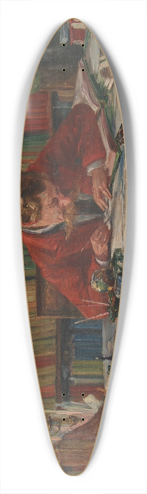 Marthe Massin  - Verhaeren schrijvend aan zijn werktafel 39.3 inch art pintail longboard deck