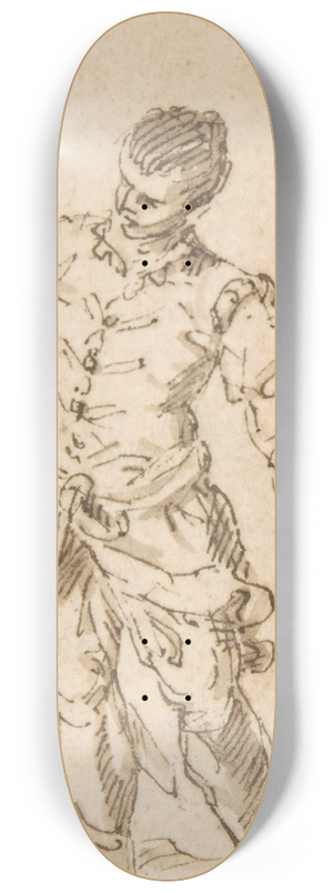 Claude Gillot - Soldier with Halberd 8.25 inch art skate deck