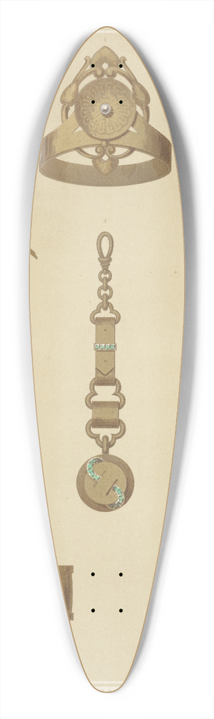Martin Gerlach - Ii Jahrgang (Liefr. Ii) 4. [Eight Designs For Jewelry, Including Gold Pieces With Green Stones And Pearls.] 39.3 inch art pintail longboard deck