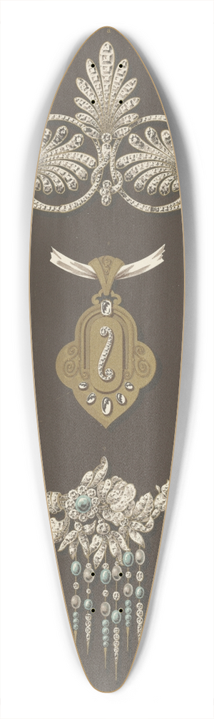 Martin Gerlach - Ii Jahrgang (Liefr. Ii) 5. [Ten Designs For Jewelry, Including Pieces With Diamonds, Gold, And Green Stones.] 39.3 inch art pintail longboard deck