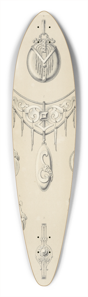 Martin Gerlach - Ii Jahrgang (Liefr. Ii) 6. [Seventeen Designs For Silver Jewelry, Some With Pearls.] 39.3 inch art pintail longboard deck