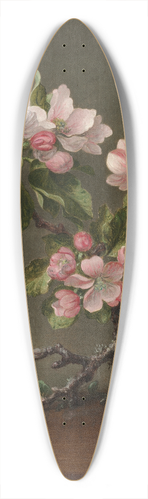 Martin Johnson Heade - Apple Blossoms 39.3 inch art pintail longboard deck