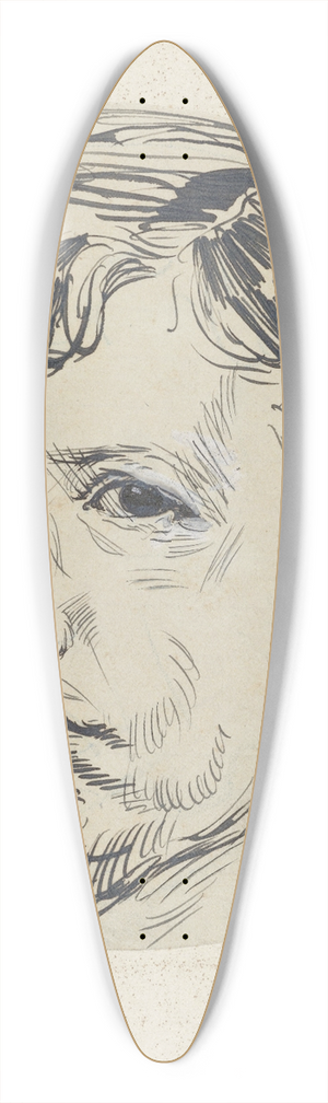 Martin Monnickendam - Zelfportret van Martin Monnickendam 39.3 inch art pintail longboard deck Martin Monnickendam - Zelfportret van Martin Monnickendam 39.3 inch art pintail longboard deck