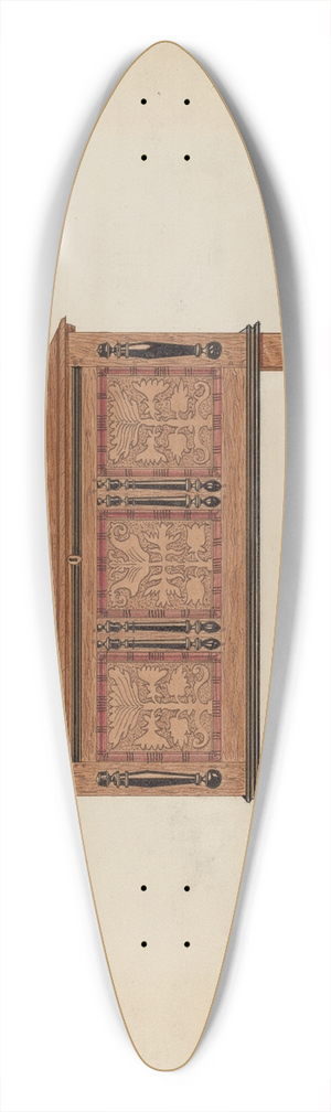 Martin Partyka - Blanket Chest  Front View 39.3 inch art pintail longboard deck