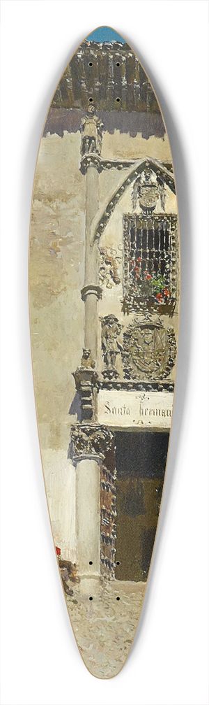 Martin Rico y Ortega - A Spanish courtyard 39.3 inch art pintail longboard deck