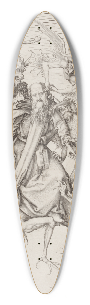Martin Schongauer - Saint Anthony Tormented by Demons 39.3 inch art pintail longboard deck