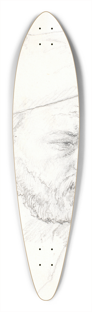Martinus Rrbye - Skgget mandsportrt, trekvart profil mod hjre, med fez 39.3 inch art pintail longboard deck