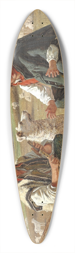 Martinus Rrbye - To italienske hyrdedrenge siddende ved ilden 39.3 inch art pintail longboard deck