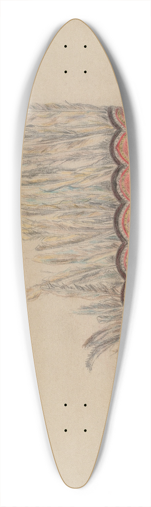 Mary Berner - Head Dress 39.3 inch art pintail longboard deck