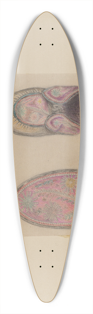 Mary Berner - Moccasin 39.3 inch art pintail longboard deck