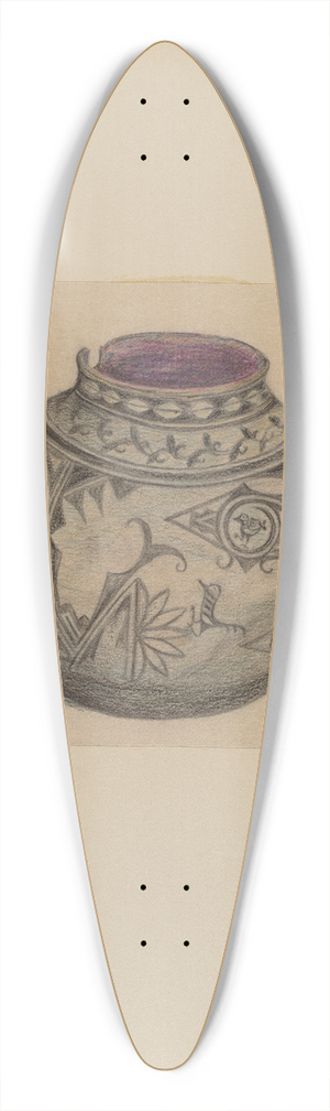 Mary Berner - Vessel 39.3 inch art pintail longboard deck
