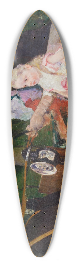 Mary Cassatt - A Woman and a Girl Driving 39.3 inch art pintail longboard deck
