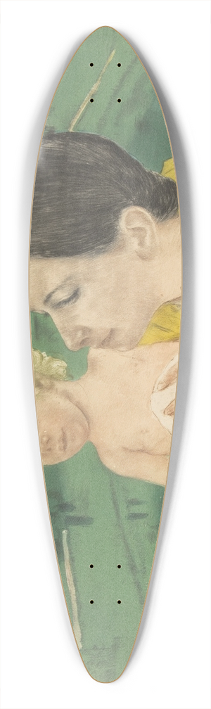 Mary Cassatt - By the Pond 39.3 inch art pintail longboard deck