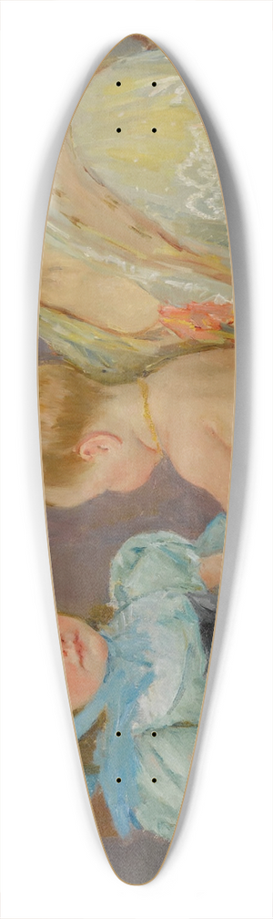 Mary Cassatt - Children Playing with a Cat 39.3 inch art pintail longboard deck