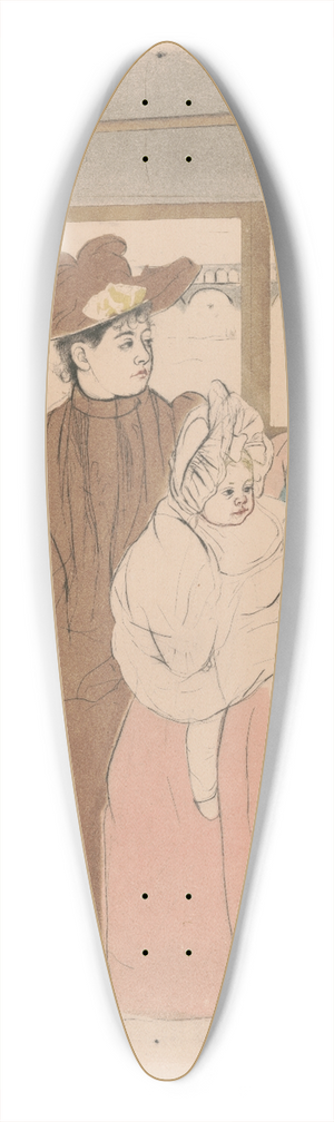 Mary Cassatt - In the omnibus 39.3 inch art pintail longboard deck