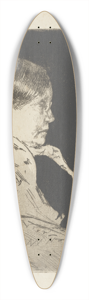 Mary Cassatt - Mrs. Cassatt knitting, profile view 39.3 inch art pintail longboard deck