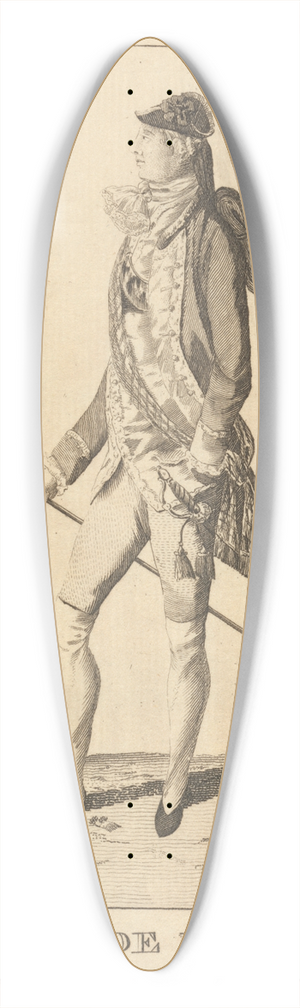 Mary Darly - The Parade Macaroni 39.3 inch art pintail longboard deck