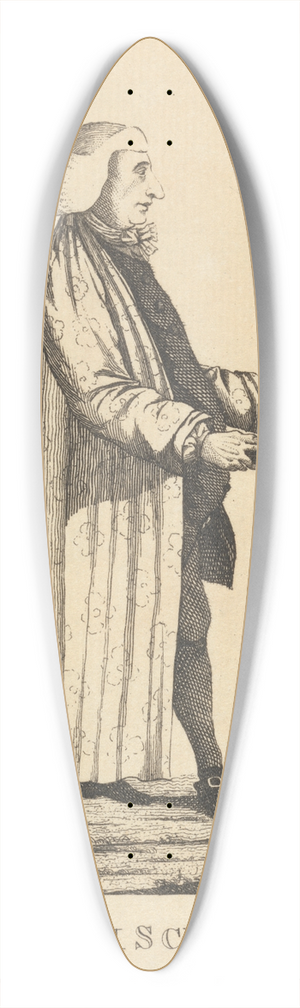 Mary Darly - The Schoolmaster 39.3 inch art pintail longboard deck
