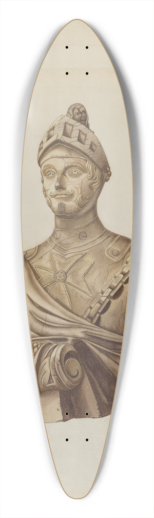 Mary E. Humes - Figurehead  Warrior 39.3 inch art pintail longboard deck