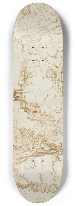 Claude Lorrain - Classical Landscape  Tivoli 8.25 inch art skate deck Claude Lorrain - Classical Landscape  Tivoli 8.25 inch art skate deck