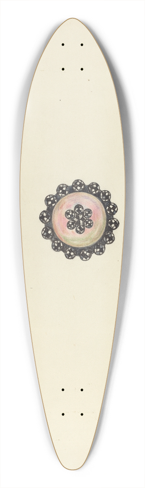 Mary Fitzgerald - Buttons 39.3 inch art pintail longboard deck