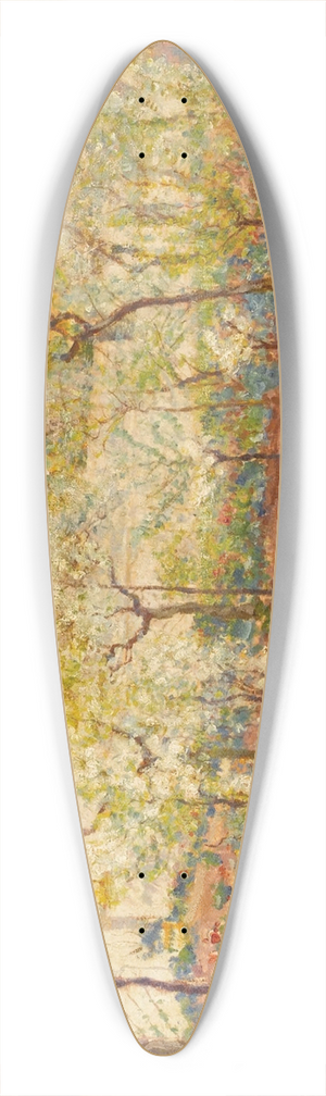 Mary Macmonnies Low - Giverny Orchard 39.3 inch art pintail longboard deck
