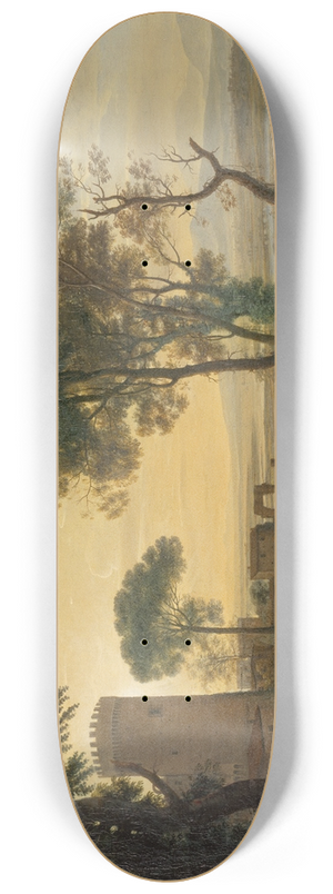 Claude Lorrain - Landscape with the Flight into Egypt 8.25 inch art skate deck Claude Lorrain - Landscape with the Flight into Egypt 8.25 inch art skate deck