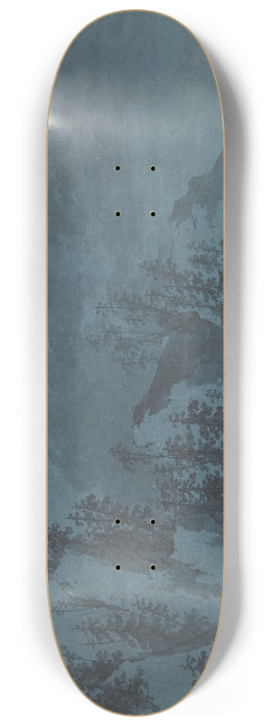 Claude-Louis Chtelet - River Rapids by Wooded Cliffs 8.25 inch art skate deck