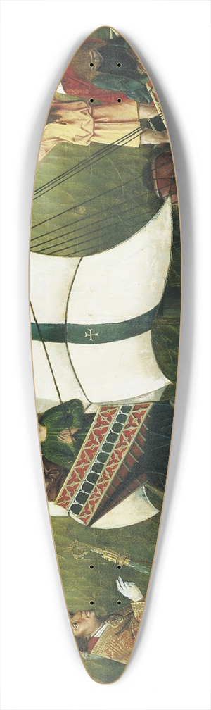 Master From Friedrich Herlin's Circle - Scene from the Legend of a Bishop Saint 39.3 inch art pintail longboard deck Master From Friedrich Herlin's Circle - Scene from the Legend of a Bishop Saint 39.3 inch art pintail longboard deck