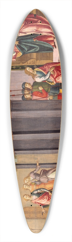 Master of Apollo and Daphne - Susanna and the Elders in the Garden, and the Trial of Susanna before the Elders 39.3 inch art pintail longboard deck