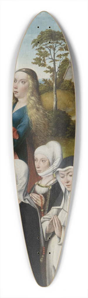 Master of Frankfurt - St Margret with Donors 39.3 inch art pintail longboard deck