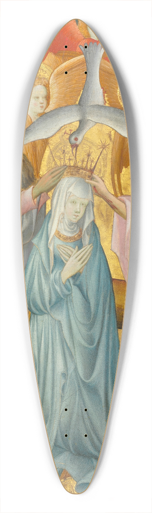 Master of Rubielos de Mora - The Coronation of the Virgin with the Trinity 39.3 inch art pintail longboard deck