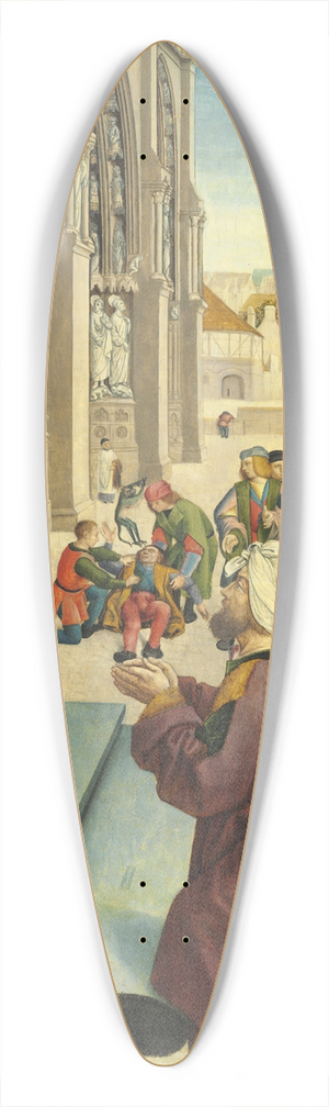 Master of Saint Giles and Assistant - Episodes from the Life of a Bishop Saint 39.3 inch art pintail longboard deck