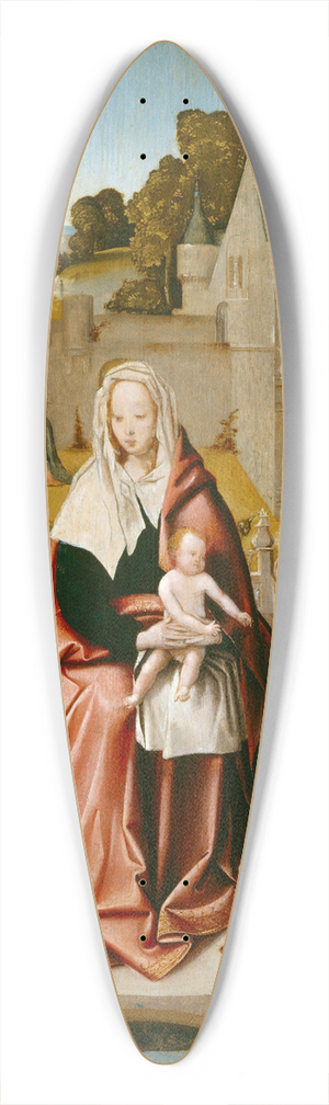 Master of St. Severin - The Virgin Enthroned with St. Catherine and St. Mary Magdalene 39.3 inch art pintail longboard deck Master of St. Severin - The Virgin Enthroned with St. Catherine and St. Mary Magdalene 39.3 inch art pintail longboard deck