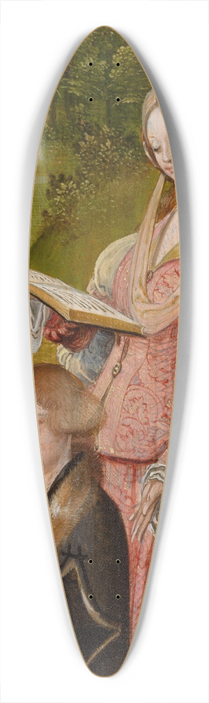 Master of the Antwerp Adoration - Saint Margaret of Antioch with Donor 39.3 inch art pintail longboard deck
