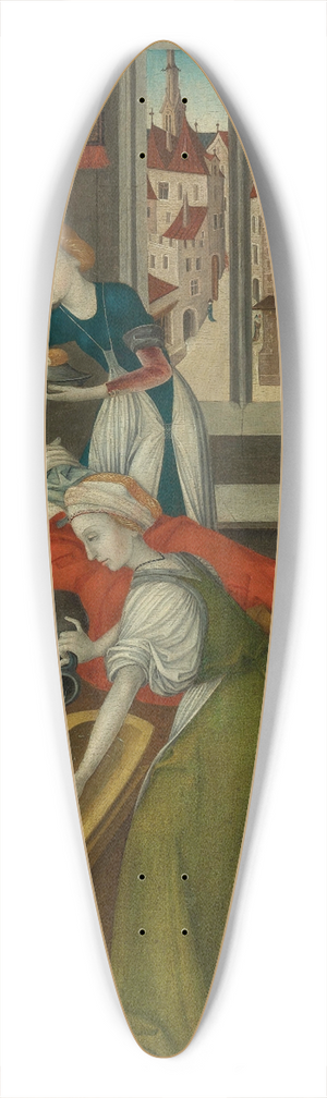 Master Of The Crucifixion Triptych - The Birth Of The Virgin 39.3 inch art pintail longboard deck